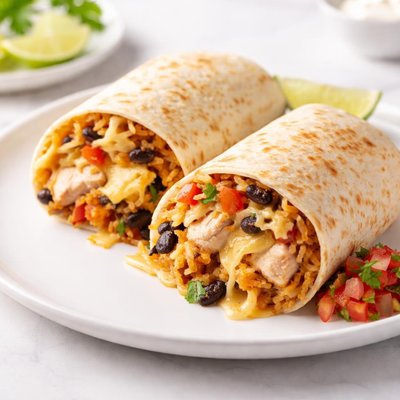 Burrito de pollo con queso