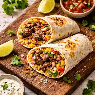 Burrito with beef liver