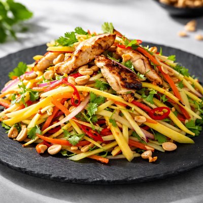 Busuba eat thai mango salad with chicken