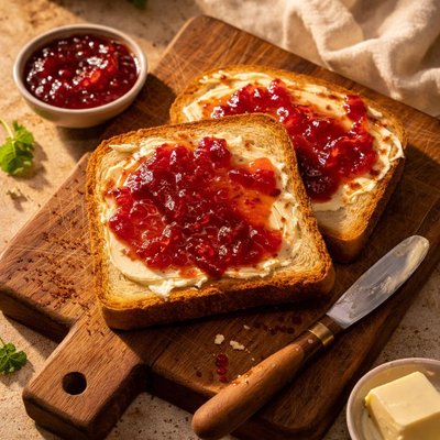 Butter-jam toast