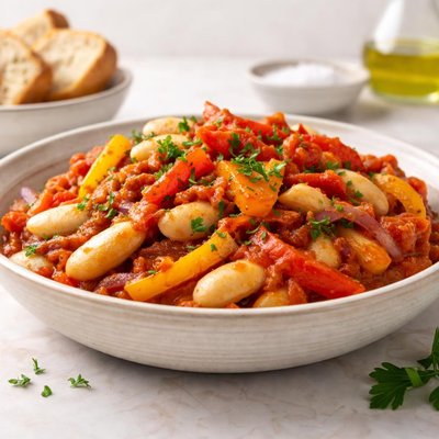 Butter beans and pepperanata