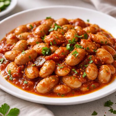 Butter beans in tomato sauce