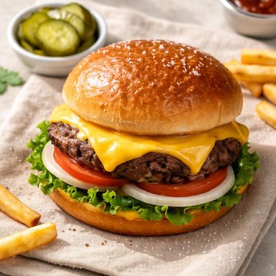Butter burger with american cheese