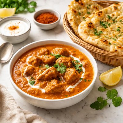 Butter chicken and butter naan