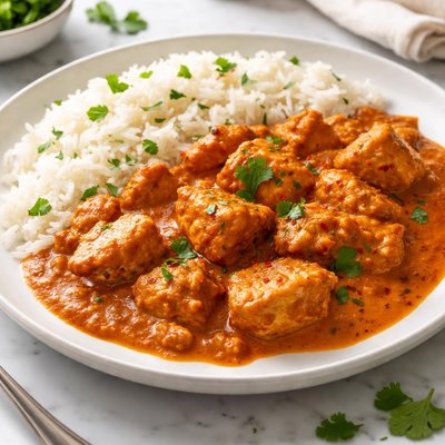 Butter chicken with rice