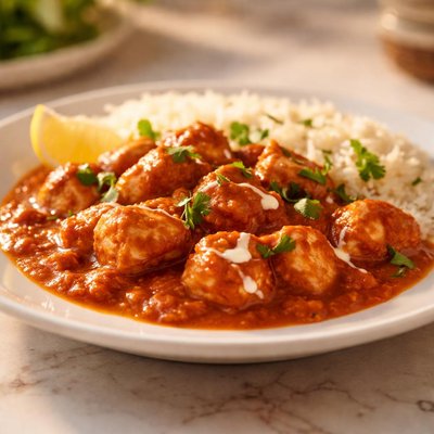 Butter chicken with tomato sauce