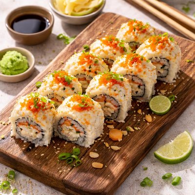 Butter crab sushi roll