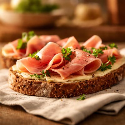 Butterbrot mit schinken