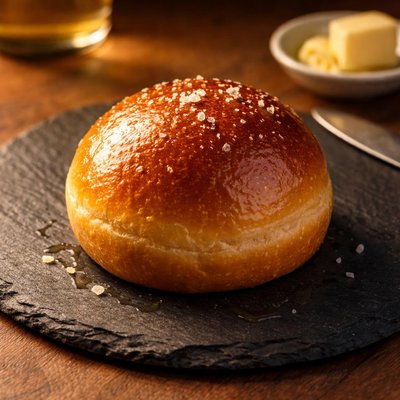 Buttered brioche bun