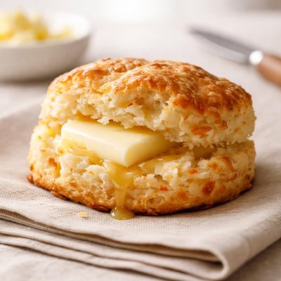 Buttered cheese scone