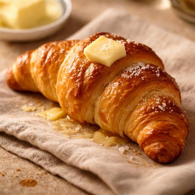 Buttered croissant