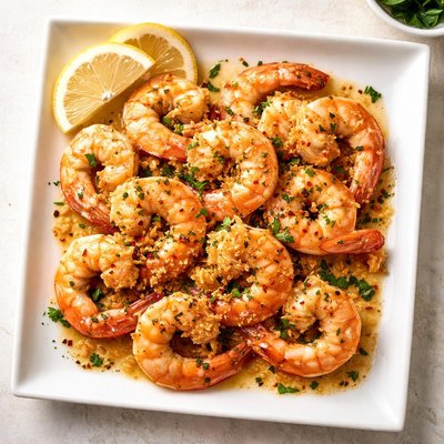 Buttered garlic shrimp