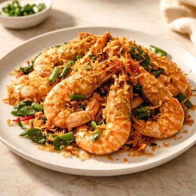 Buttered prawns