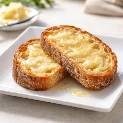 Buttered sourdough bread