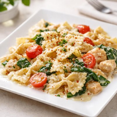 Butterfly cream pasta