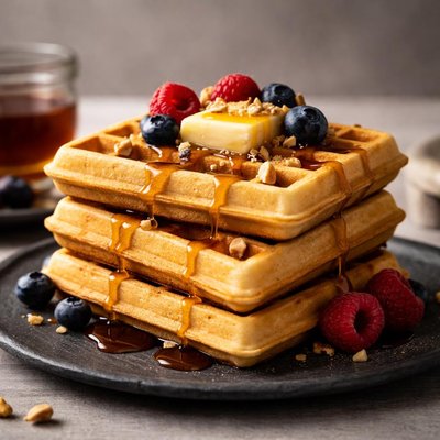 Buttermilk protein waffle