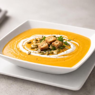 Butternut soup with cream