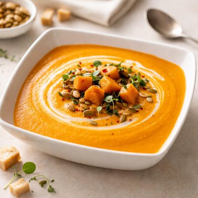 Butternut squash and sweet potato soup