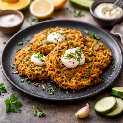 Butternut zucchini rosti