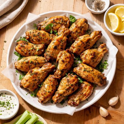 Buttery seasoned baked wings