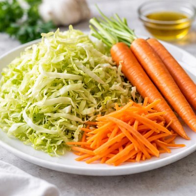 Cabbage and carrots