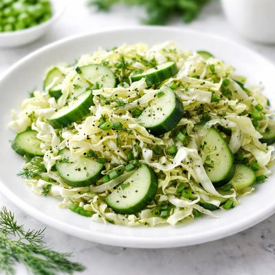 Cabbage and cucumber salad