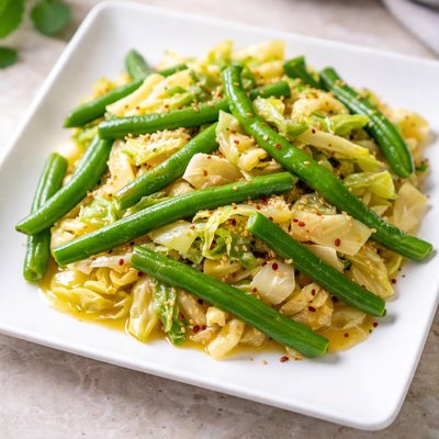 Cabbage and green beans