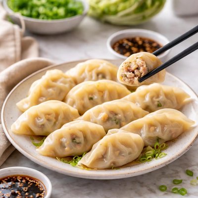 Cabbage and pork dumplings