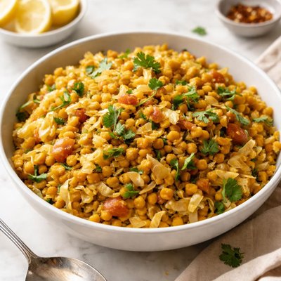 Cabbage chana dal bhaji