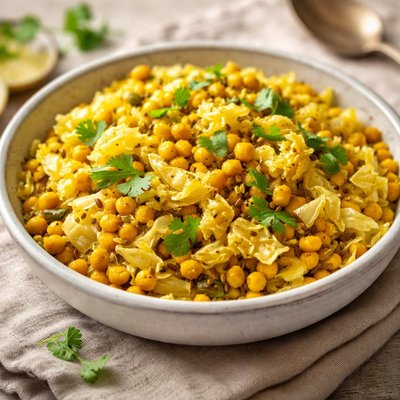 Cabbage chana dal subji
