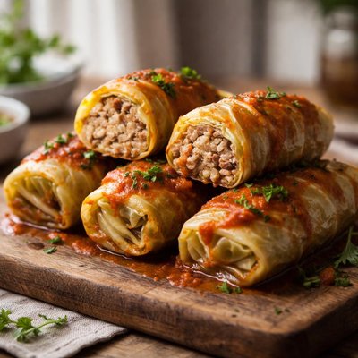 Cabbage meat rolls