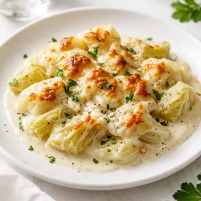 Cabbage turnip with bechamel sauce