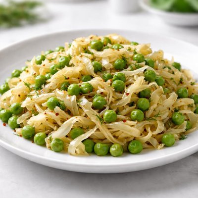 Cabbage with peas