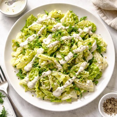 Cabbage with ranch dressing