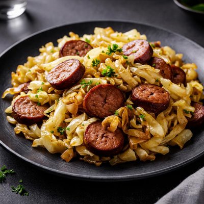 Cabbage with sausage
