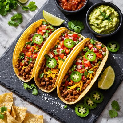 Cactus cantina beef and cheese tacos