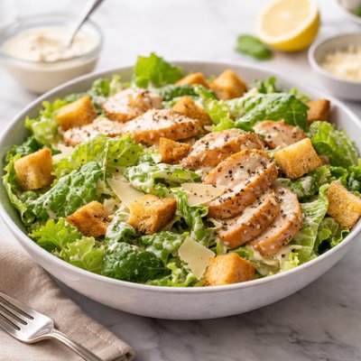 Caesar salad with creamy dressing
