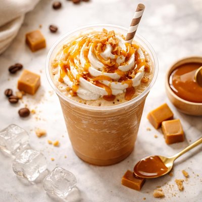 Cafe caramel frappe