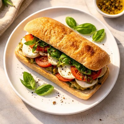 Cafe nero caprese sandwich