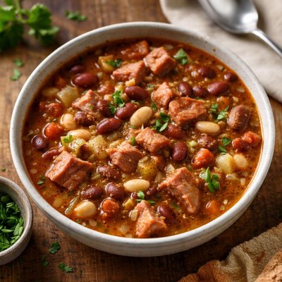 Cajun beans and ham soup