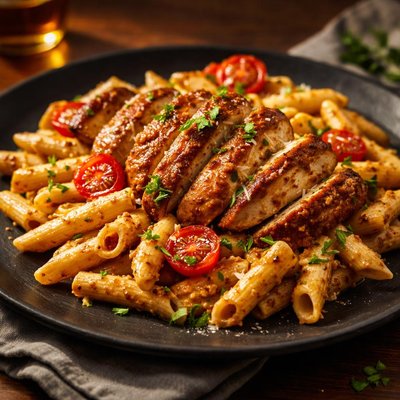 Cajun chicken protein pasta