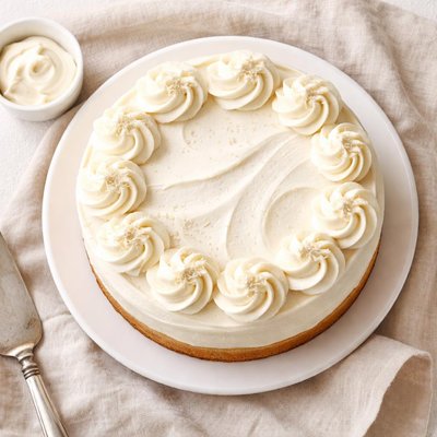 Cake with cream frosting
