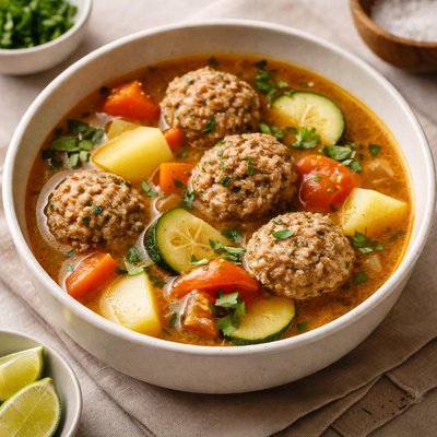 Caldo de albondigas