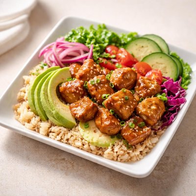 Cali press regular hot honey chicken bowl