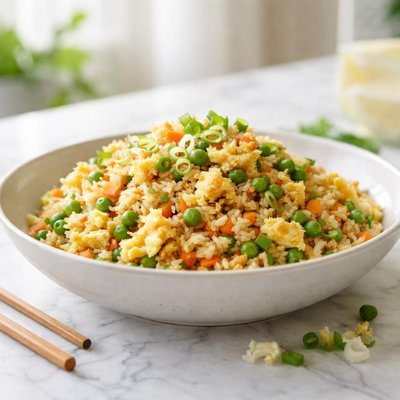 Califlower fried rice with eggs