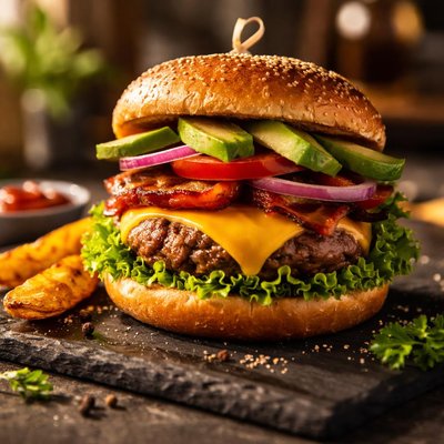 California cheeseburger