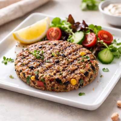 Californian style veggie burger patty