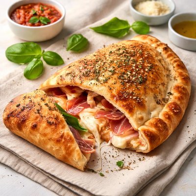 Calzone prosciutto e mozzarella
