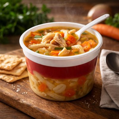 Cambellls microwavable homestyle chicken noddle soup cup