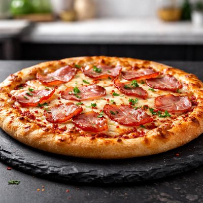 Canadian bacon pizza